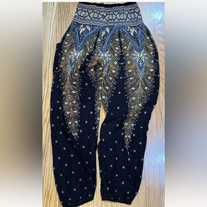 Woman’s Thai Harem Boho Rayon Pants  Size Small